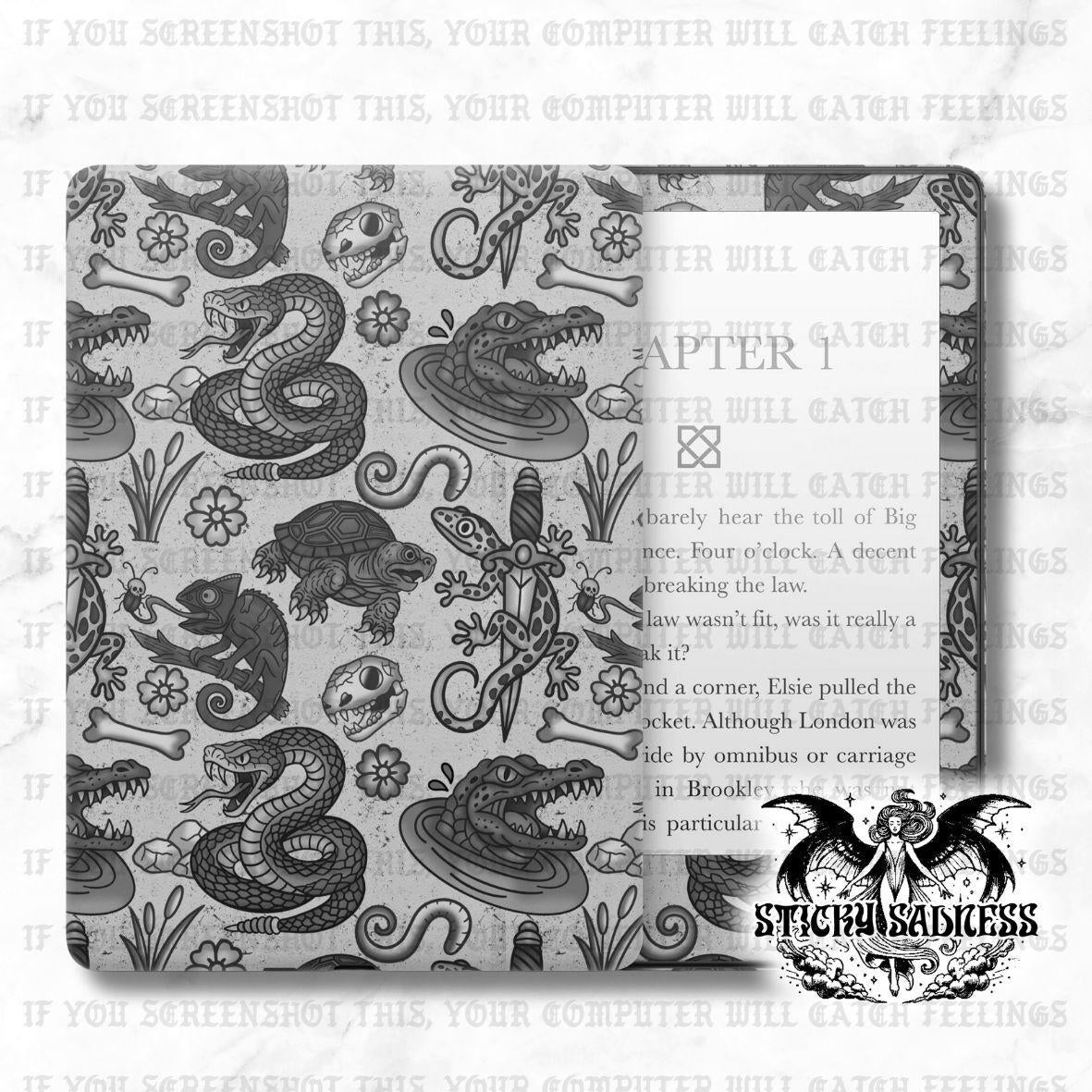 B/W Reptile Flash Tattoo eReader