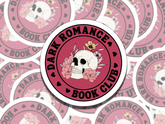 Dark Romance Book Club Sticker, Reading Vinyl Sticker, Smutty Waterproof eReader, Kindle, Cute Red Sticker, Gift for Bookworm, Bookish Gift