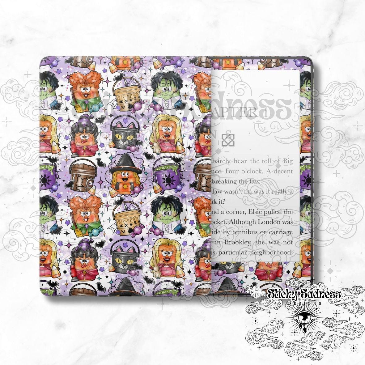 Halloween Nuggets Cute Spooky Insert Skin, Cute Vinyl Wrap for Kindle Kobo iPad Boox Fire, Gift for Book Lover, BookTok Accessories