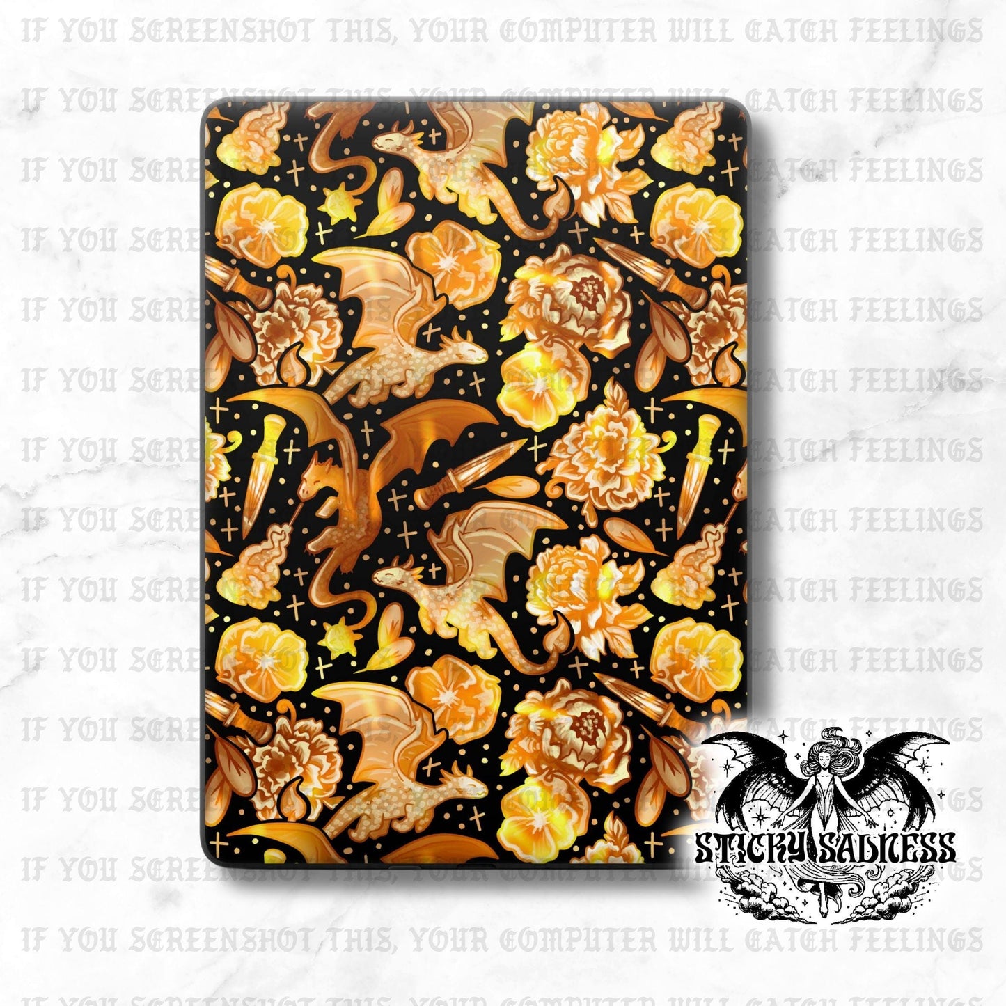 Dark Orange Dragon Porcelain Alt