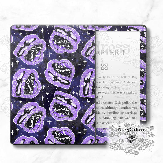 Fuck Trump Cakes Dark Human Rights Decal Insert Skin, Vinyl Wrap for Kindle Kobo iPad Boox Fire, Gift for Book Lover, BookTok Accessories
