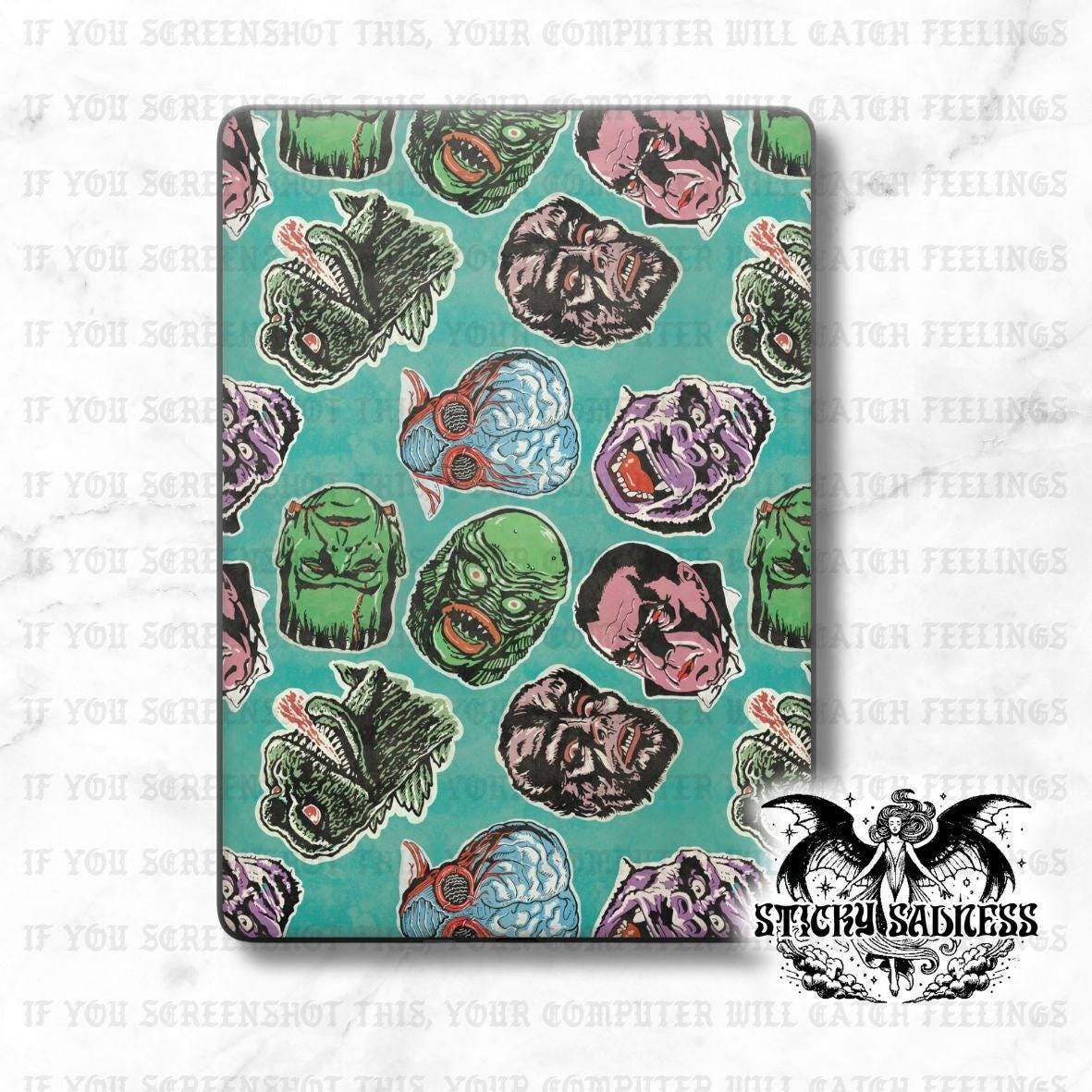 Teal Classic Monsters Spooky