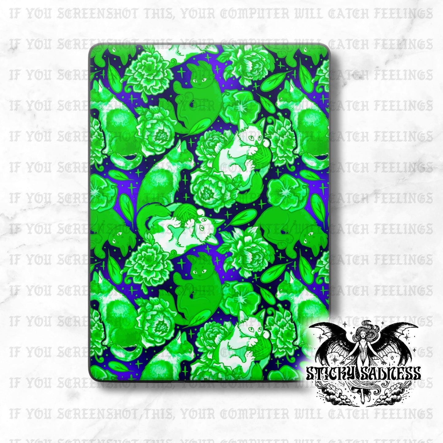 Uranium Glass Cats Porcelain Alt