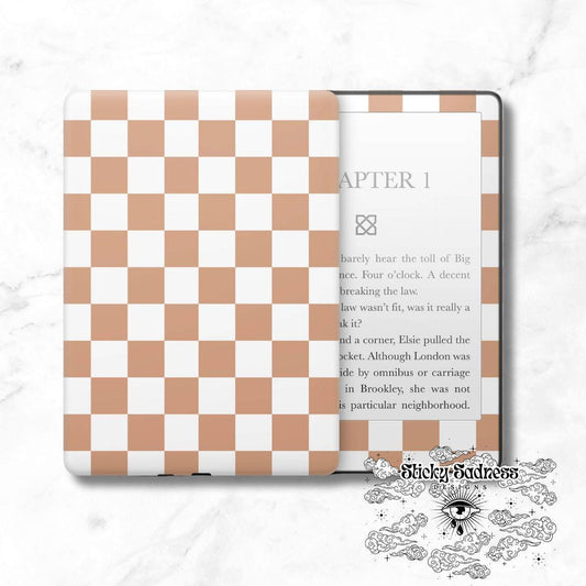 Orange and White Checkered
