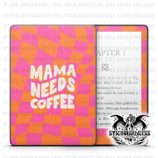 Mama Needs Coffee Checkered