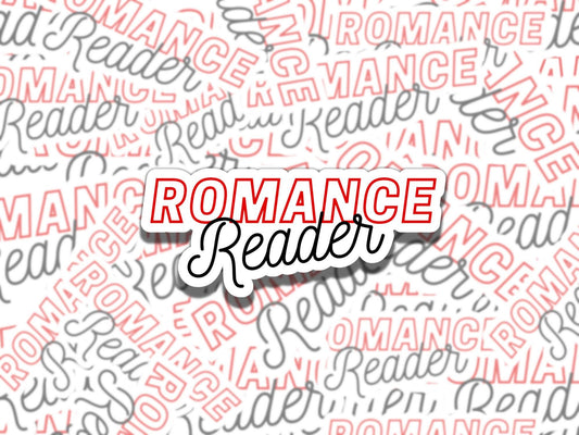 Romance Reader Red & Black Sticker, Reading Vinyl Sticker, Smutty Waterproof eReader, Kindle, Cute Funny Gift for Bookworm, Bookish Gift