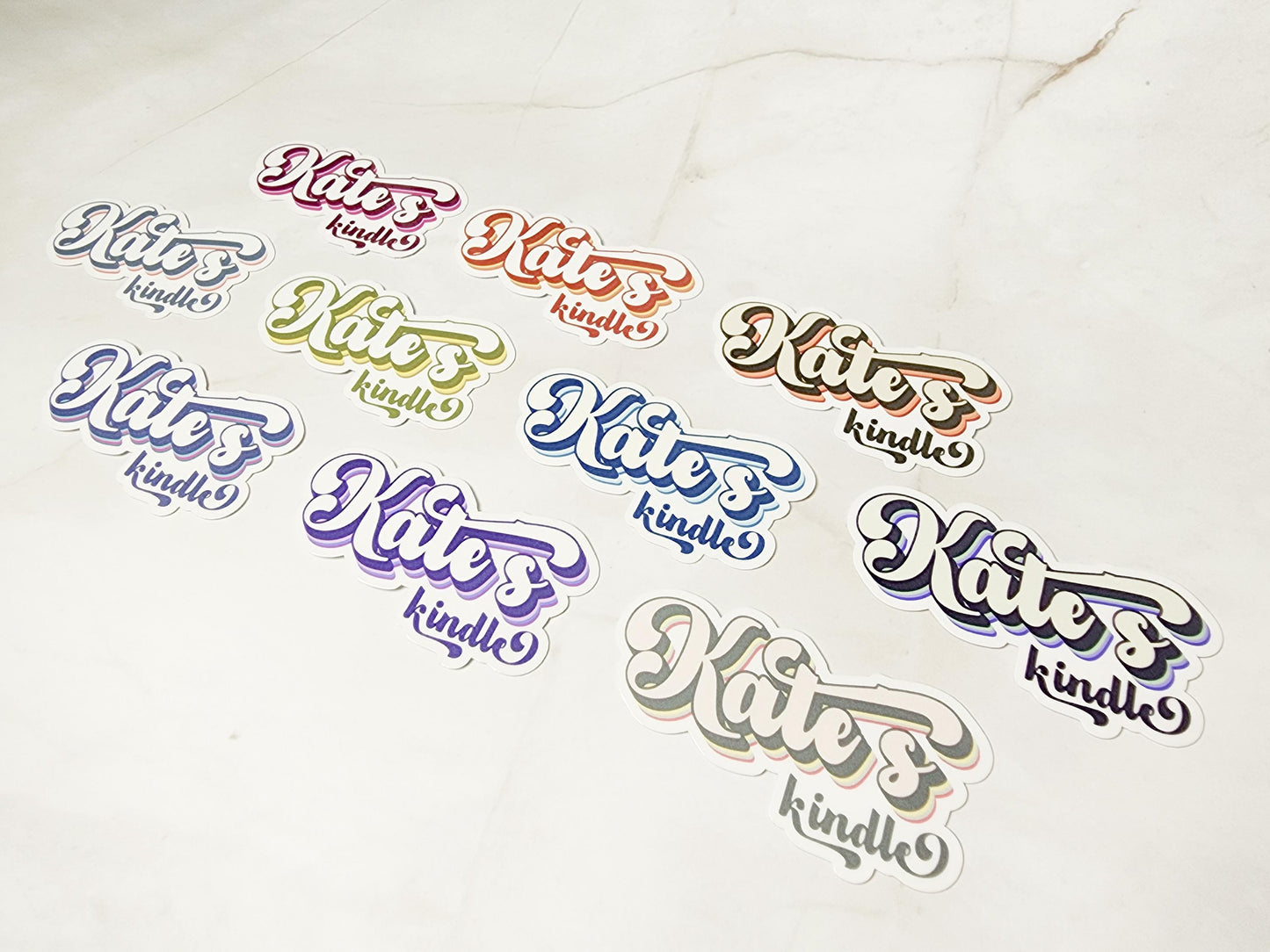 Custom Vintage Kindle Name Sticker, Reading Vinyl Sticker, BookTok Waterproof eReader, Kindle, Cute Funny Gift for Bookworm, Bookish Gift