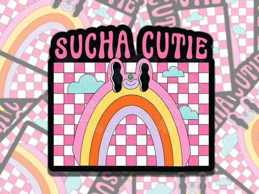 Sucha Cutie Cute Girly Waterproof Vinyl Sticker, Girly Gift for Friend, Funny Sticker for Kindle Laptop Water Bottle Journal
