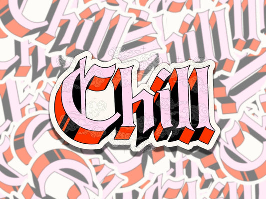 Chill Gothic Cute Class War Waterproof Vinyl Sticker, Girly Gift for Friend, Funny Sticker for Kindle Laptop Water Bottle Journal