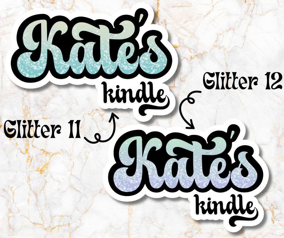 Custom Glitter Kindle Name Sticker, Reading Vinyl Sticker, BookTok Waterproof eReader, Kindle, Cute Funny Gift for Bookworm, Bookish Gift