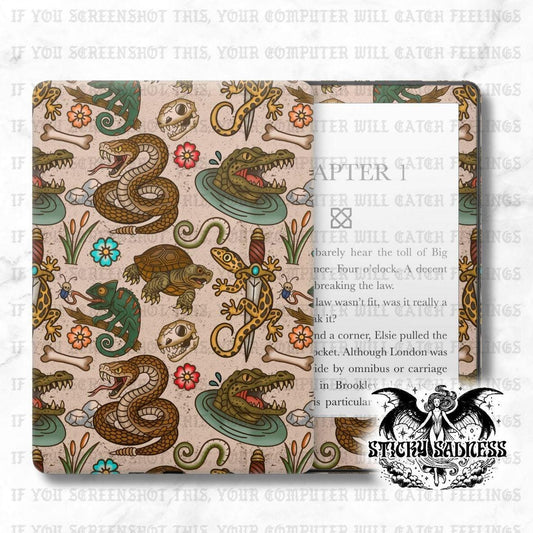 Tan Reptile Flash Tattoo eReader
