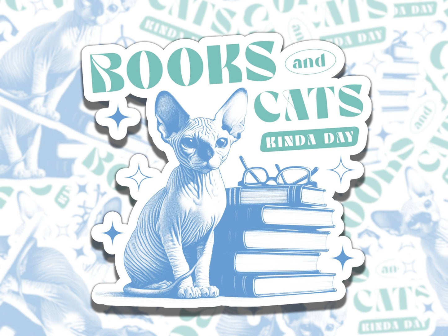 Cute funny waterproof vinyl sticker for cat lover, fun sticker gift for best friend, funny decal for laptop water bottle kindle