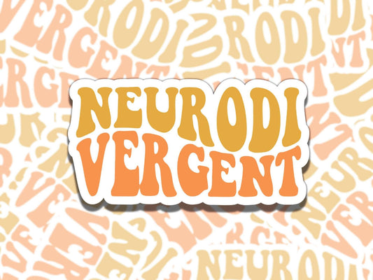 Neurodivergent Sticker, Mental Health Matters Sticker, Gift for Friend, Funny Sticker for Kindle Laptop Water Bottle Journal