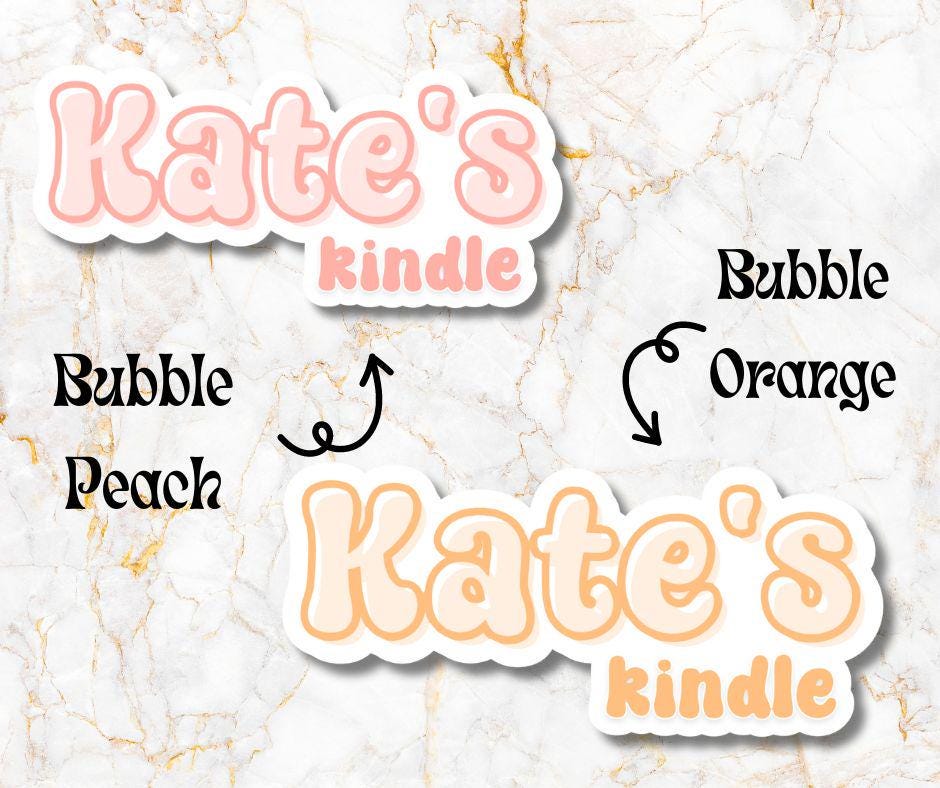 Custom Bubble Kindle Name Sticker, Reading Vinyl Sticker, BookTok Waterproof eReader, Kindle, Cute Funny Gift for Bookworm, Bookish Gift
