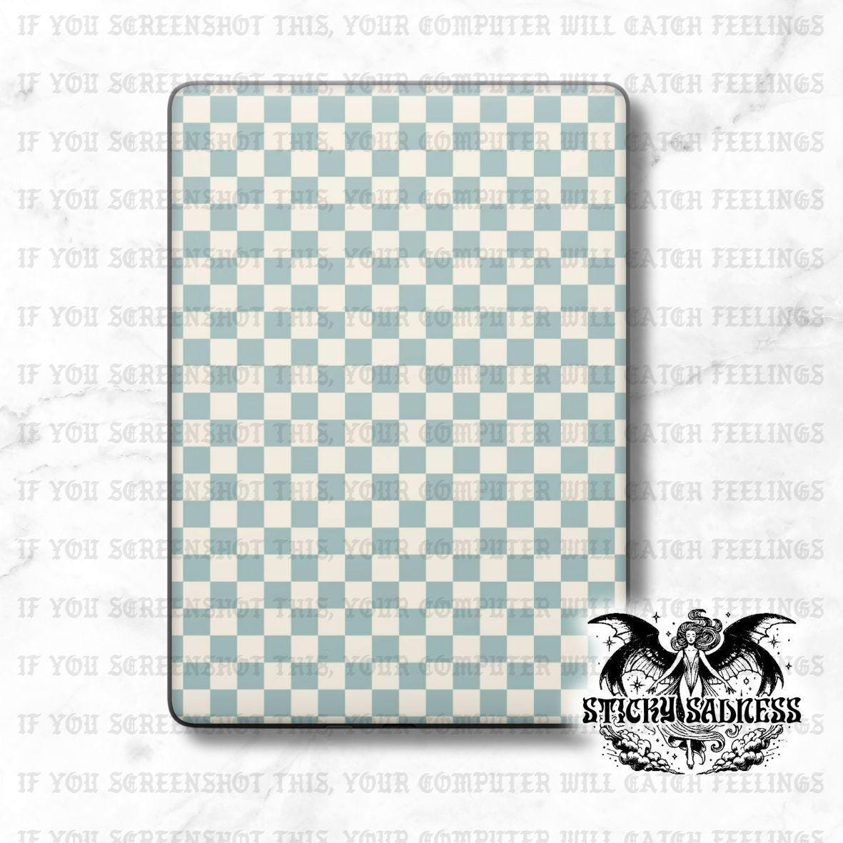 Teal Boho Checkered