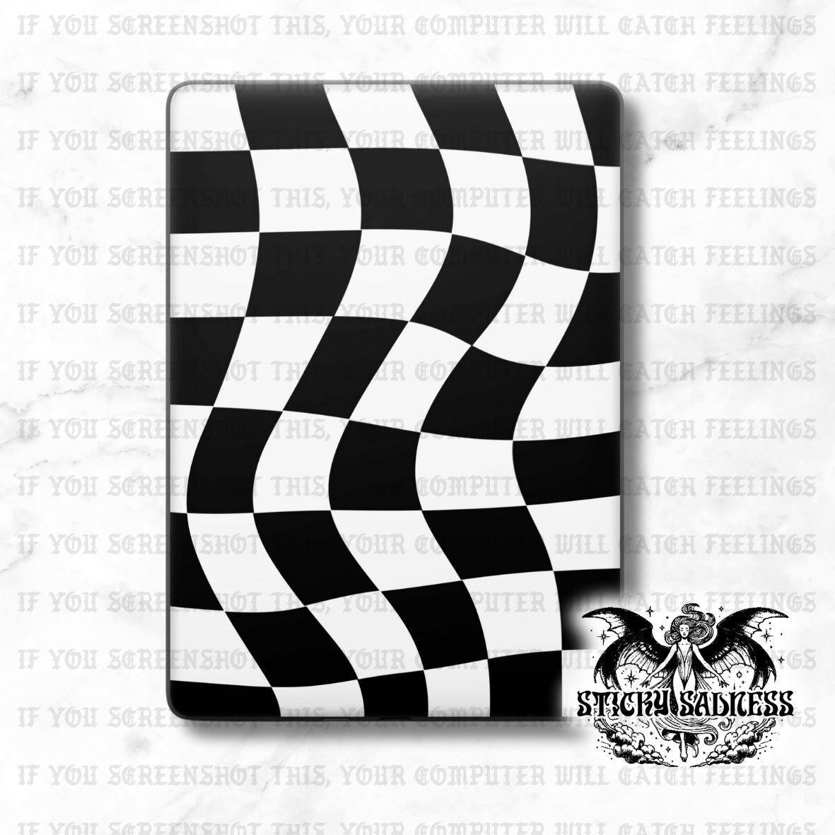 Black Wavy Checkered